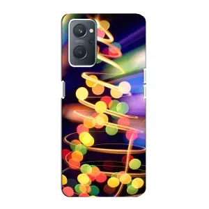 Чохол новорічна ялинка на Oppo A76 (Гірлянди)