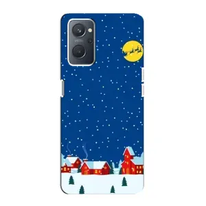 Силіконовий бампер на різдво для Oppo A76 (Місто в снігу)