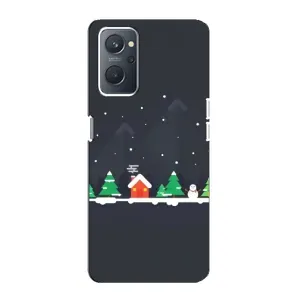 Силіконовий бампер на різдво для Oppo A76 (Місто зимове)