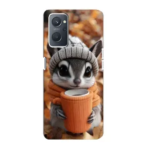 Друкований чохол 'Звірята з кавою' для Oppo A76 (Гризунчик з кавою)