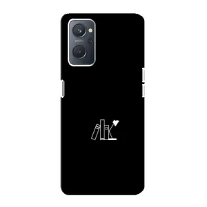Чехол с картинками на черном фоне для Oppo A76 (Книжки)