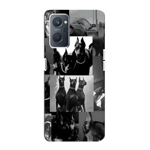Чехол с рисунком «Коллаж Доберман» для OPPO A76