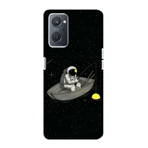 Силіконовый Чохол з принтом "Космонавти" на Oppo A76 (Космонавт на рибалці)