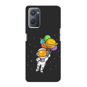 Силіконовый Чохол з принтом "Космонавти" на Oppo A76 (Космонавт з кульками)