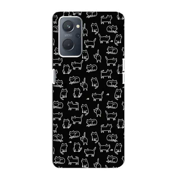 Чехол с рисунком «Котики на черном» для OPPO A76 Чехол с рисунком «Котики на черном» для OPPO A76