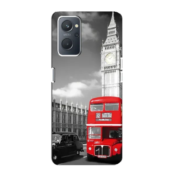 Чехол с рисунком «Красный автобус» для OPPO A76