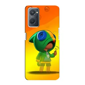 Чехол Бравл Старс для Oppo A76 (LEON в кофте)