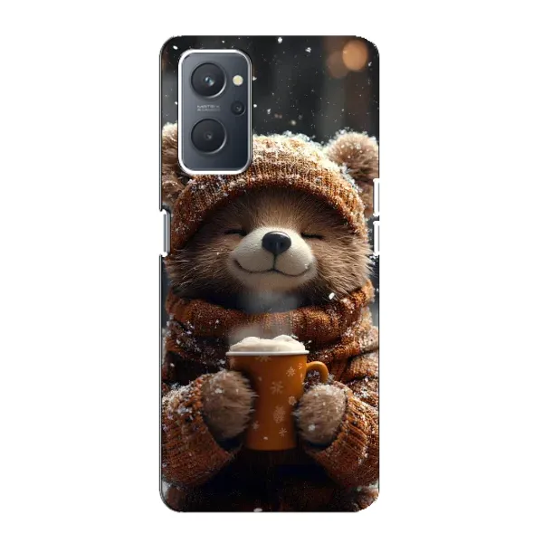 Чехол с рисунком «Медвежонок с кофе» для OPPO A76 Чехол с рисунком «Медвежонок с кофе» для OPPO A76