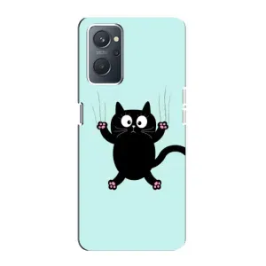 Силіконовий чохол з котиком для Oppo A76 (Падаючий кіт)