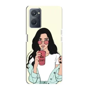 Силиконовый Чехол на Oppo A76 с картинкой Стильных Девушек (С напитком)