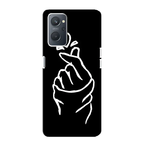 Чехол с рисунком «Сердце на черном» для OPPO A76 Чехол с рисунком «Сердце на черном» для OPPO A76
