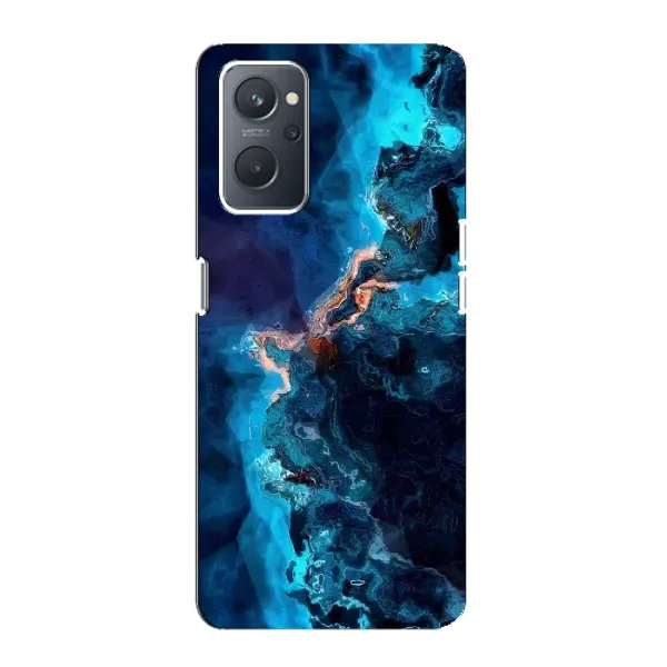 Чехол с рисунком «Синий мрамор» для OPPO A76 Чехол с рисунком «Синий мрамор» для OPPO A76