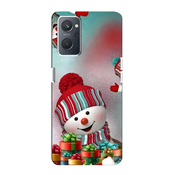 Чехол с рисунком «Снеговик в шапке» для OPPO A76