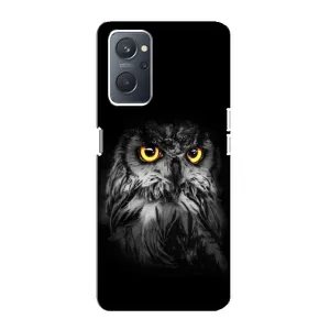 Чохли з принтом СОВИ для Oppo A76 (Сова на чорному)