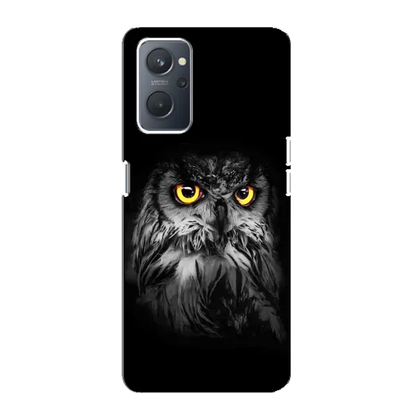 Чехол с рисунком «Сова на чёрном» для OPPO A76 Чехол с рисунком «Сова на чёрном» для OPPO A76