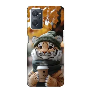 Друкований чохол 'Звірята з кавою' для Oppo A76 (Тигр з кавою)