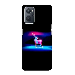 Силіконовий бампер з картинкою звірів для Oppo A76 (Яскравий олень)