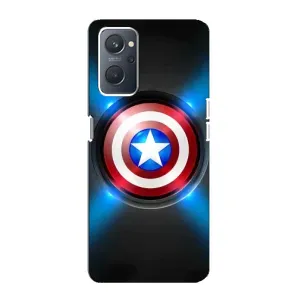 Чехол с Щитом Капитана Америки на Oppo A76 (Яркий Щит Капитана)
