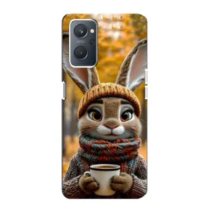 Друкований чохол 'Звірята з кавою' для Oppo A76 (Зайчик з кавою)