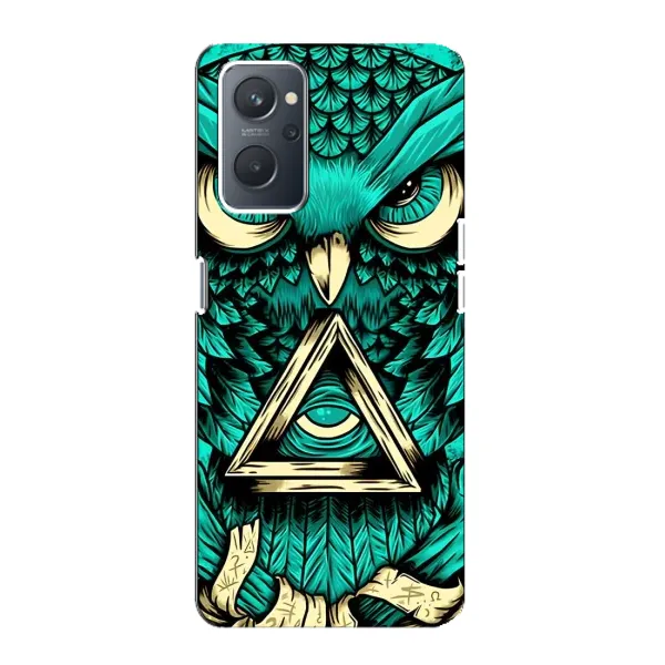 Чехол с рисунком «Зеленая сова» для OPPO A76 Чехол с рисунком «Зеленая сова» для OPPO A76
