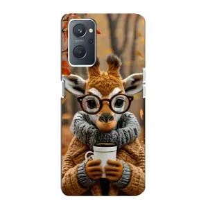Друкований чохол 'Звірята з кавою' для Oppo A76 (Жираф з кавою)