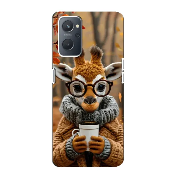 Чехол с рисунком «Жираф с кофе» для OPPO A76 Чехол с рисунком «Жираф с кофе» для OPPO A76