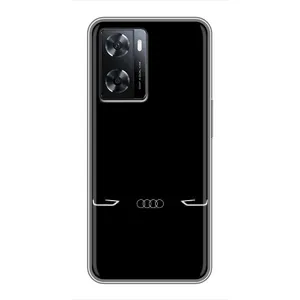 Силиконовый бампер с картинкой машины на Oppo A77 (Силует Audi)