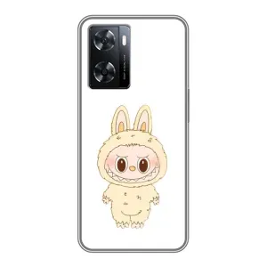 Чехол с принтом Лабубу для Oppo A77 (Бежевый Лабубу)