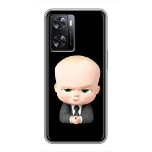 Мультяшный принт на Чехол для Оппо А77 (Бос)