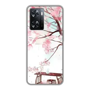 Чехол с принтом САКУРЫ на Oppo A77 (Чайная церемония)