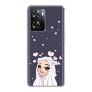 Чехол Стильные девушки на Oppo A77 (Девушка и сердечки)