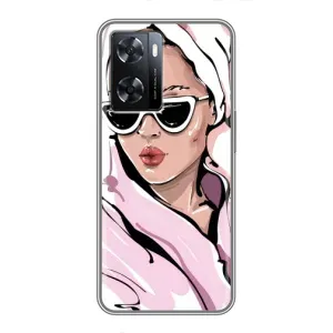Чехол с картинкой Модные Девчонки Oppo A77 (Девушка в халате)