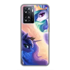 Чехол Unicorn на Oppo A77 (Единорожки на тучках)