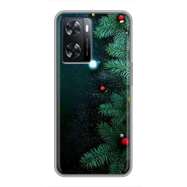 Чехол с рисунком «Елка» для OPPO A77