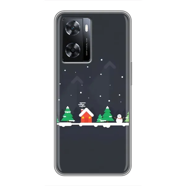 Чехол с рисунком «Город зимний» для OPPO A77 Чехол с рисунком «Город зимний» для OPPO A77