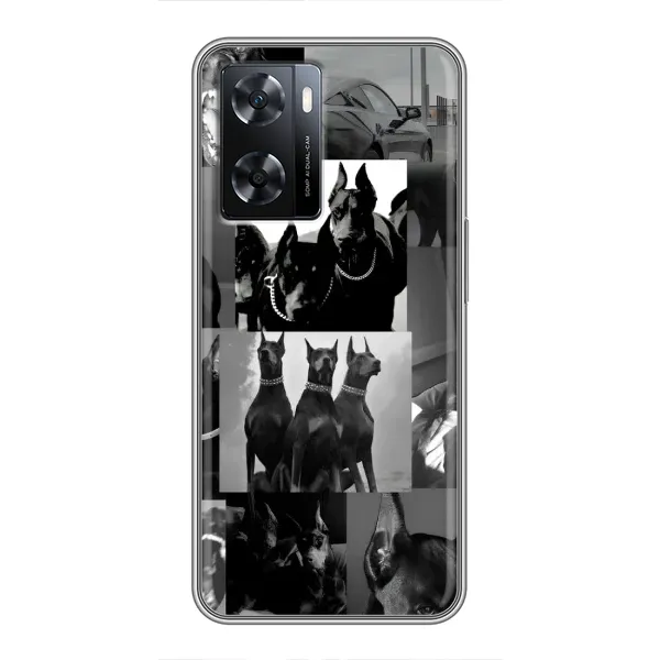 Чехол с рисунком «Коллаж Доберман» для OPPO A77