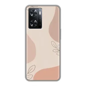 Чехол цветочный дизайн для Oppo A77 (Коричневый фон)