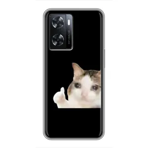 Бампер з принтом Меми для Oppo A77 (Кіт у сльозах)