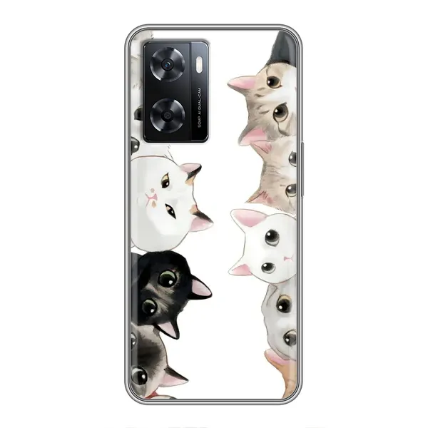 Чехол с рисунком «Коты» для OPPO A77