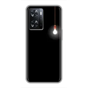 Чохол з картинками на чорному фоні для Oppo A77 (Лампочка)