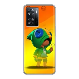 Чохол Бравл Старс для Oppo A77 (LEON в кофті)