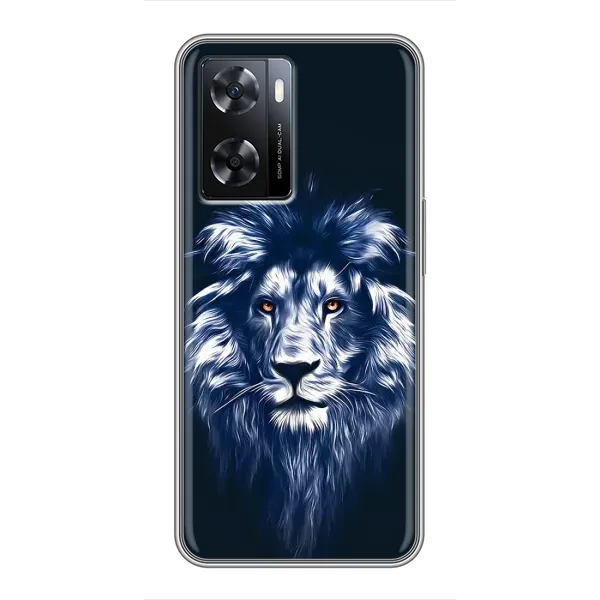 Чехол с рисунком «Лев - синий» для OPPO A77 Чехол с рисунком «Лев - синий» для OPPO A77