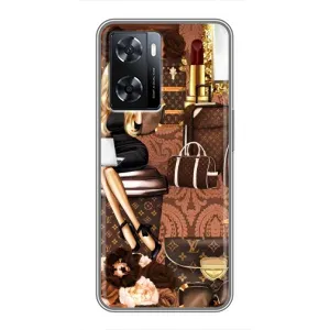 Чехол Стиль Louis Vuitton на Oppo A77 (Мода Луи Виттон)