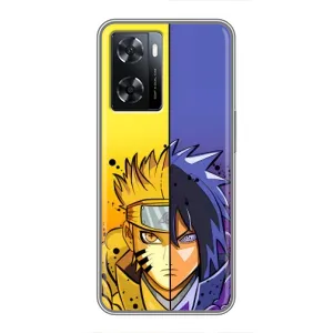 Купить Чехлы на телефон с принтом Anime для Oppo A77 (Naruto Vs Sasuke)