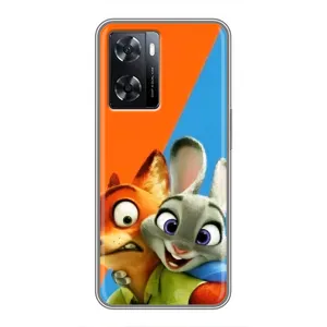 Чехлы ЗВЕРОПОЛИС для Oppo A77 (Ник и Хопс)