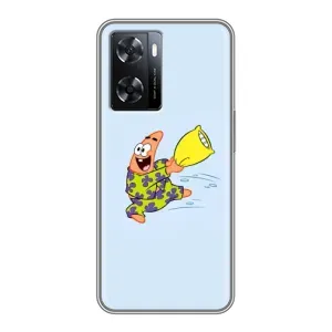 Чехлы с Патриком на Oppo A77 (Патрик с подушкой)