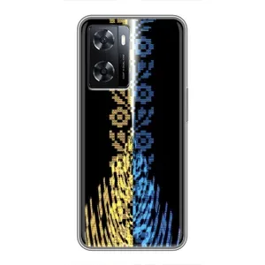 Силиконовый Чехол на Oppo A77 (Патриотическая вышиванка)
