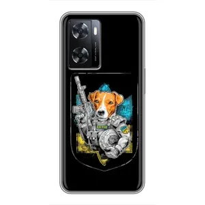 Чехол с принтом для Oppo A77 (Патрон Воин)