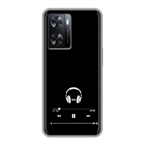 Чохол з картинками на чорному фоні для Oppo A77 (Плеєр)