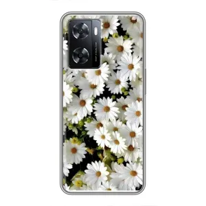 Чехол с ромашками на Oppo A77 (Рамка в ромашках)